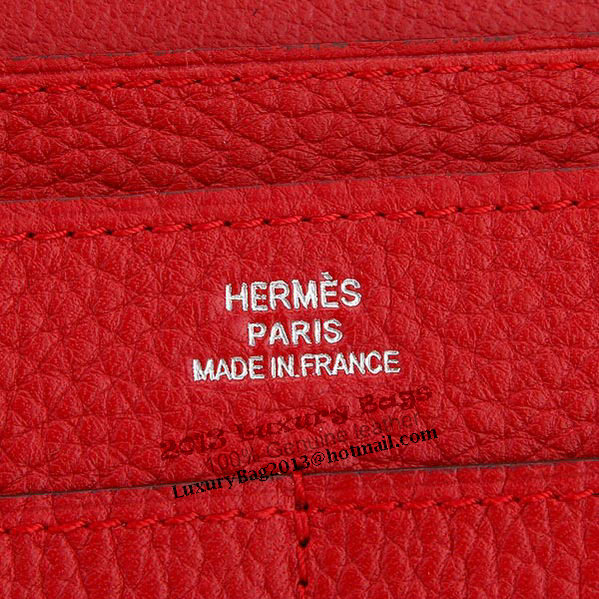 Hermes Dogon Combined Wallet A508 Red Hermes Dogon Combined Wallet A508 Red
