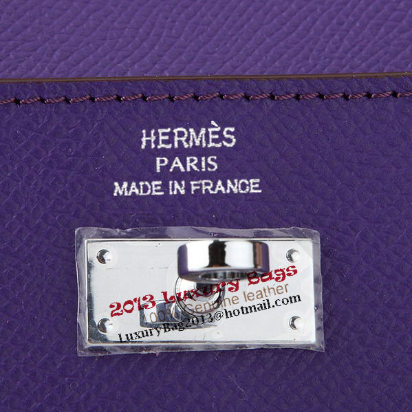 Hermes Kelly Original Saffiano Leather Bi-Fold Wallet A708 Purple Hermes Kelly Original Saffiano Leather Bi-Fold Wallet A708 Purple