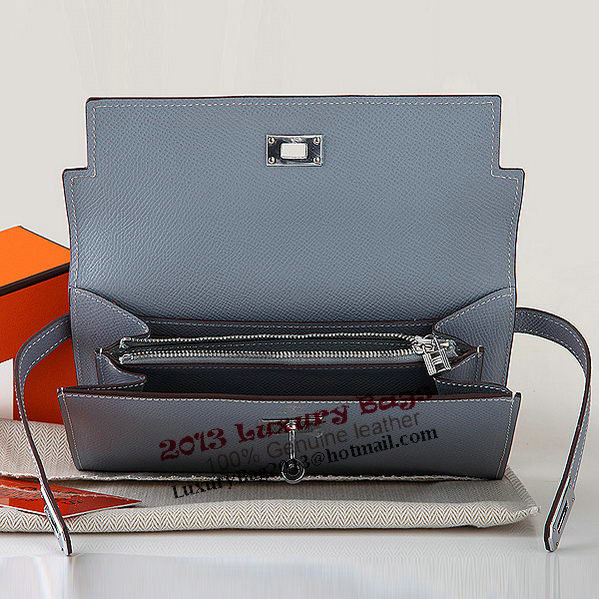 Hermes Kelly Original Saffiano Leather Bi-Fold Wallet A708 SkyBlue Hermes Kelly Original Saffiano Leather Bi-Fold Wallet A708 SkyBlue