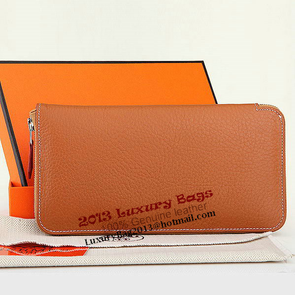 Hermes Zipper Wallet Original Leather A309 Camel Hermes Zipper Wallet Original Leather A309 Camel