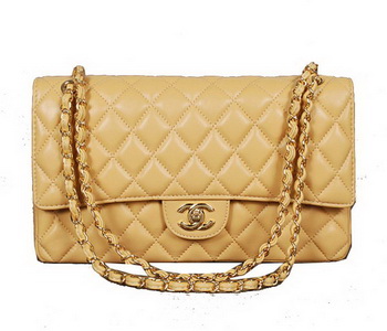 Chanel Classic Flap Bag 1113 Apricot Sheep Leather Gold Chanel Classic Flap Bag 1113 Apricot Sheep Leather Gold