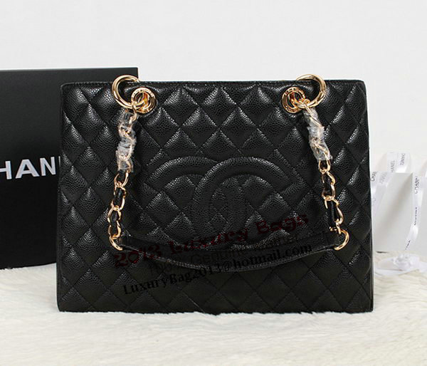 Chanel A50995 Black Original Leather Shoulder Bag Gold Chanel A50995 Black Original Leather Shoulder Bag Gold
