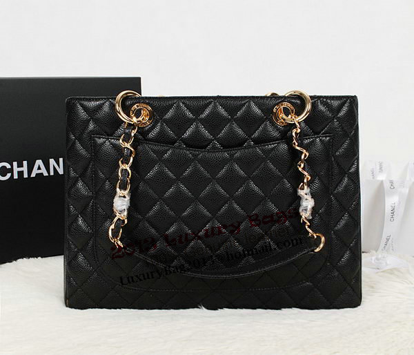 Chanel A50995 Black Original Leather Shoulder Bag Gold Chanel A50995 Black Original Leather Shoulder Bag Gold