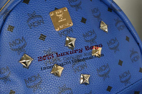 MCM Stark Backpack Jumbo in Calf Leather 8006 Blue MCM Stark Backpack Jumbo in Calf Leather 8006 Blue