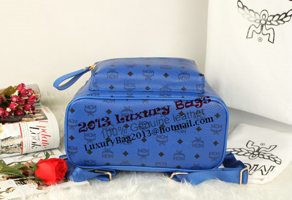 MCM Stark Backpack Jumbo in Calf Leather 8006 Blue MCM Stark Backpack Jumbo in Calf Leather 8006 Blue