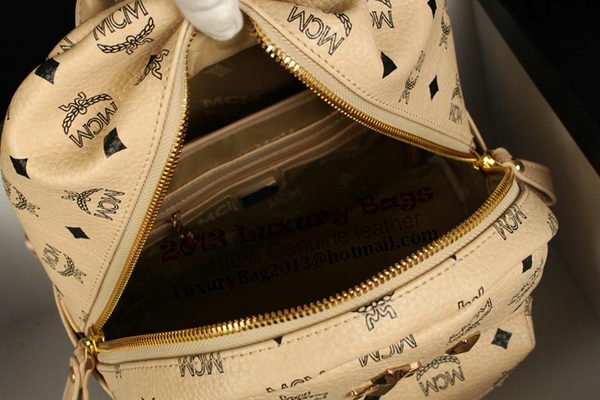 MCM Stark Backpack Large in Calf Leather 8004 Apricot MCM Stark Backpack Large in Calf Leather 8004 Apricot