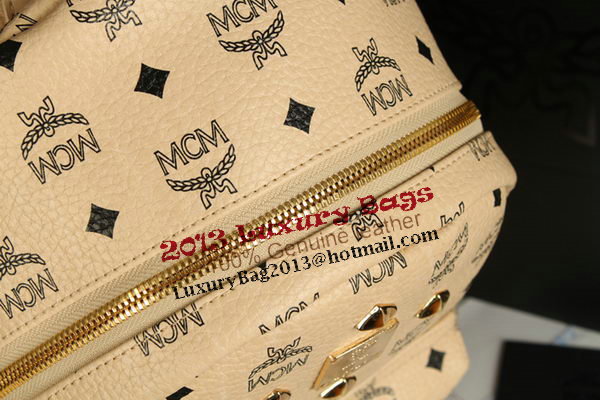 MCM Stark Backpack Large in Calf Leather 8004 Apricot MCM Stark Backpack Large in Calf Leather 8004 Apricot