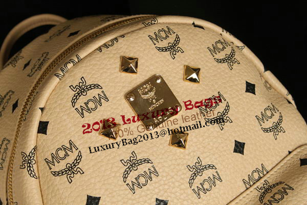 MCM Stark Backpack Large in Calf Leather 8004 Apricot MCM Stark Backpack Large in Calf Leather 8004 Apricot