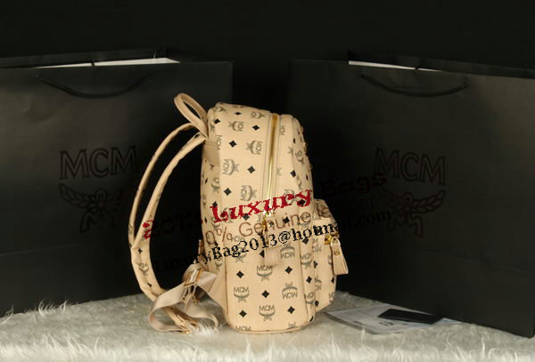 MCM Stark Backpack Large in Calf Leather 8004 Apricot MCM Stark Backpack Large in Calf Leather 8004 Apricot