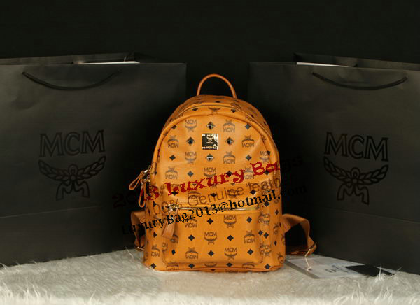 MCM Stark Backpack Large in Calf Leather 8004 Camel