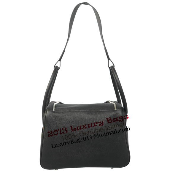 Hermes Lindy 30CM Havanne Shoulder Bag Black Hermes Lindy 30CM Havanne Shoulder Bag Black