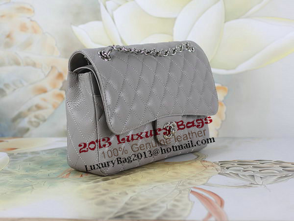 Chanel 2.55 Series Classic Flap Bag 1112 Gray Original Cannage Pattern Leather Silver Chanel 2.55 Series Classic Flap Bag 1112 Gray Original Cannage Pattern Leather Silver
