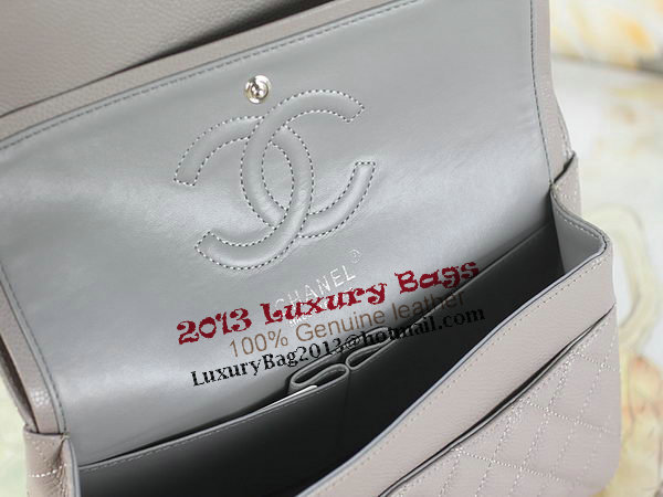 Chanel 2.55 Series Classic Flap Bag 1112 Gray Original Cannage Pattern Leather Silver Chanel 2.55 Series Classic Flap Bag 1112 Gray Original Cannage Pattern Leather Silver