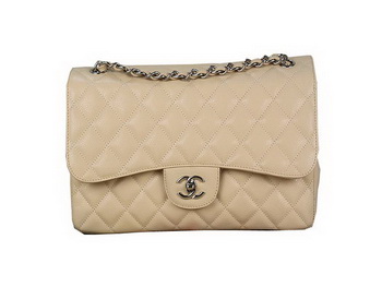 Chanel Classic Flap Bag 1113 Apricot Original Cannage Pattern Leather Silver Chanel Classic Flap Bag 1113 Apricot Original Cannage Pattern Leather Silver