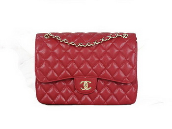 Chanel Classic Flap Bag 1113 Red Original Cannage Pattern Leather Gold Chanel Classic Flap Bag 1113 Red Original Cannage Pattern Leather Gold