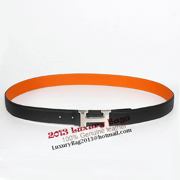 Hermes Black Imported Belt HR1005B Silver Hermes Black Imported Belt HR1005B Silver
