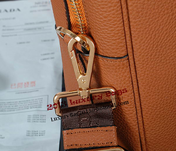 Prada Grainy Calf Leather Briefcase 80661 Wheat Prada Grainy Calf Leather Briefcase 80661 Wheat
