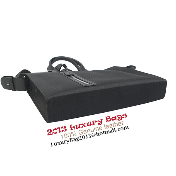 Hermes Mens Briefcase Canvas & Leather H1705D Black Hermes Mens Briefcase Canvas & Leather H1705D Black