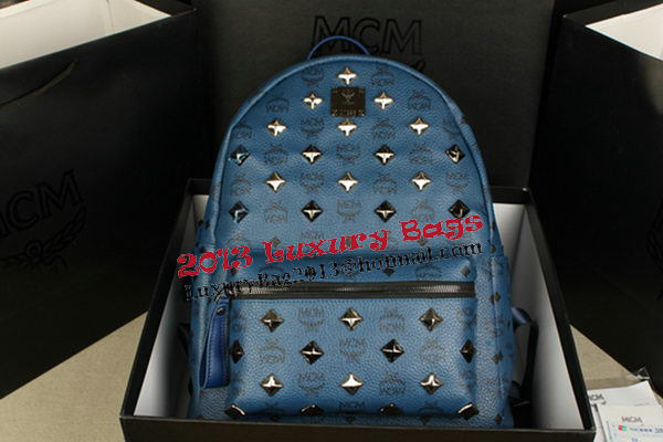 MCM Stark Backpack mini in Calf Leather 8031 RoyalBlue MCM Stark Backpack mini in Calf Leather 8031 RoyalBlue