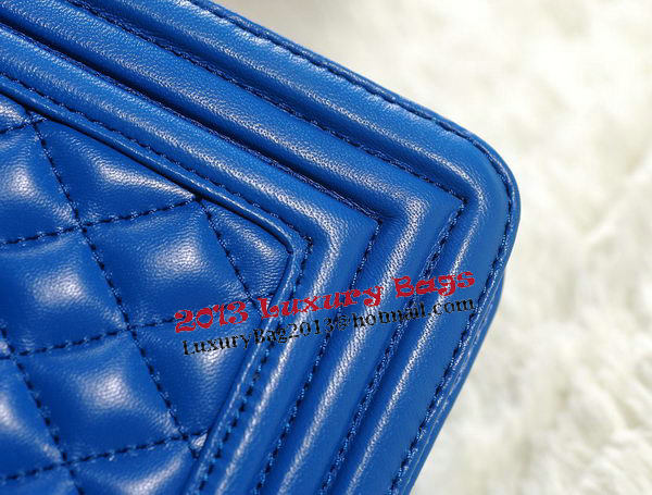 Chanel Boy Flap Shoulder Bag in Blue Original Leather Silver Chanel Boy Flap Shoulder Bag in Blue Original Leather Silver