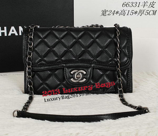 Chanel Classic Flap Bag Sheepskin Leather A66331 Black Chanel Classic Flap Bag Sheepskin Leather A66331 Black