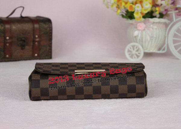 Louis Vuitton N41276 Damier Ebene Canvas Favorite PM Shoulder Bag Louis Vuitton N41276 Damier Ebene Canvas Favorite PM Shoulder Bag