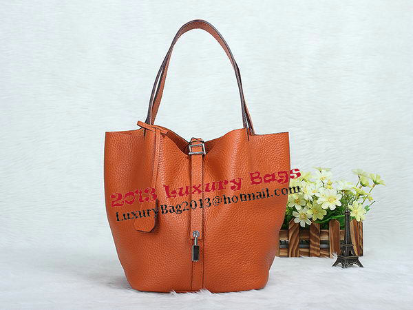 Hermes Picotin Lock MM Bag in Original Leather Orange