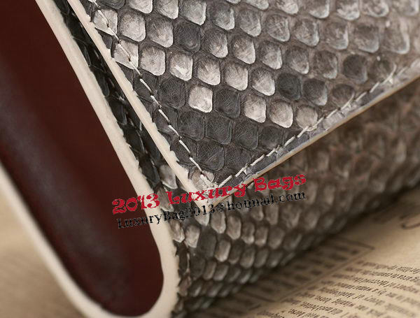 YSL Small Monogramme Cross-body Shoulder Bag Snake Leather 5475 OffWhite