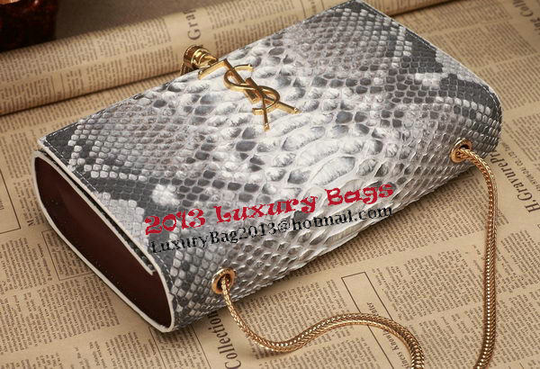 YSL Small Monogramme Cross-body Shoulder Bag Snake Leather 5475 OffWhite