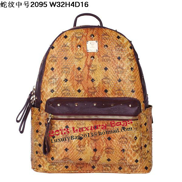 MCM Armour Medium Backpack Snake Leather MC2095 Wheat MCM Armour Medium Backpack Snake Leather MC2095 Wheat