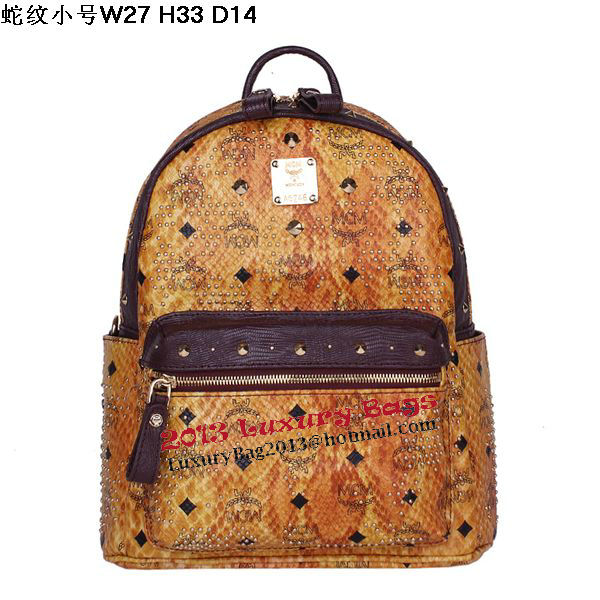 MCM Armour Small Backpack Snake Leather MC2095S Wheat MCM Armour Small Backpack Snake Leather MC2095S Wheat