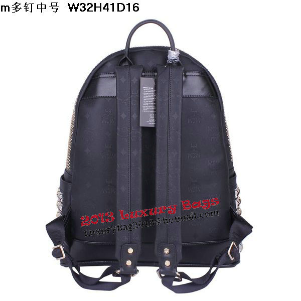 MCM Medium Stark Front Studs Backpack MC4237 Black MCM Medium Stark Front Studs Backpack MC4237 Black