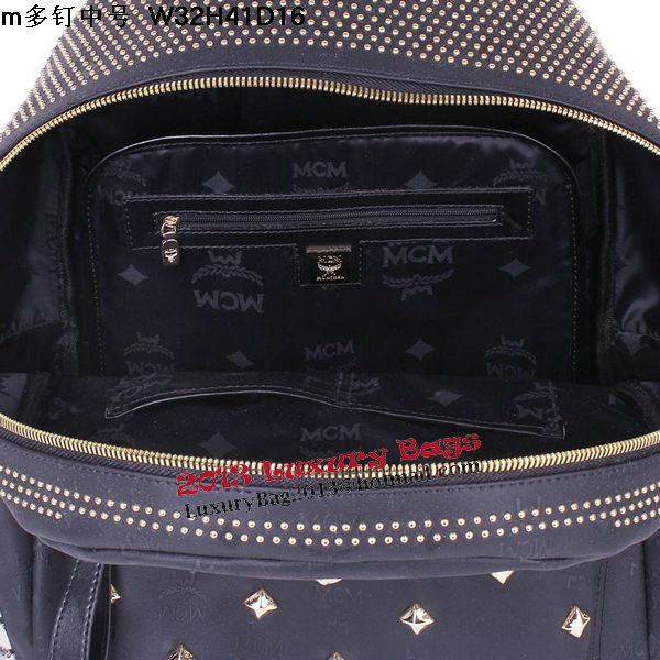MCM Medium Stark Front Studs Backpack MC4237 Black MCM Medium Stark Front Studs Backpack MC4237 Black