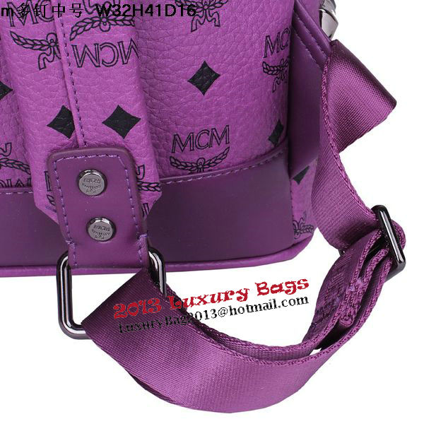 MCM Medium Stark Front Studs Backpack MC4237 Purple MCM Medium Stark Front Studs Backpack MC4237 Purple