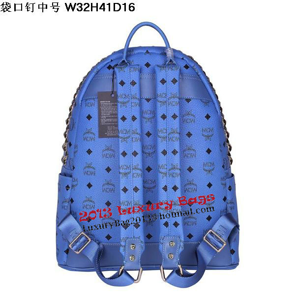 MCM Medium Top Studs Backpack MC4232 Blue MCM Medium Top Studs Backpack MC4232 Blue