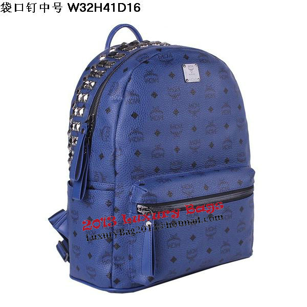 MCM Medium Top Studs Backpack MC4232 Royal MCM Medium Top Studs Backpack MC4232 Royal