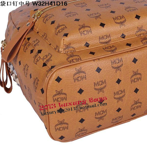 MCM Medium Top Studs Backpack MC4232 Wheat MCM Medium Top Studs Backpack MC4232 Wheat