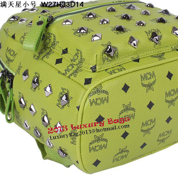 MCM Stark Studded Small Backpack MC2089S Green MCM Stark Studded Small Backpack MC2089S Green