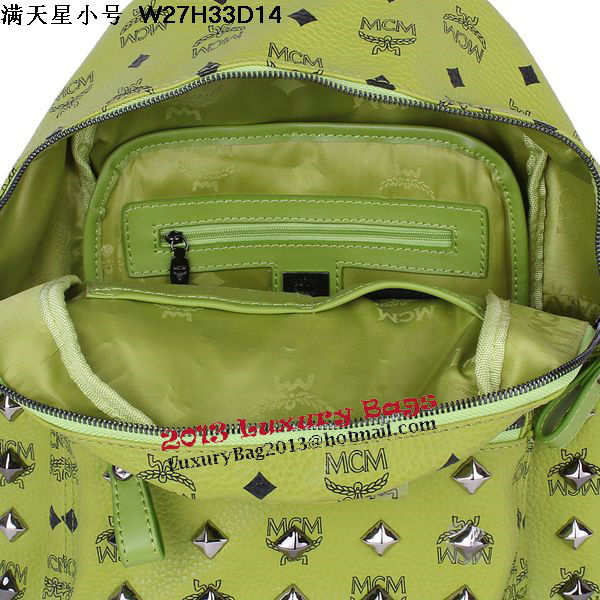 MCM Stark Studded Small Backpack MC2089S Green MCM Stark Studded Small Backpack MC2089S Green