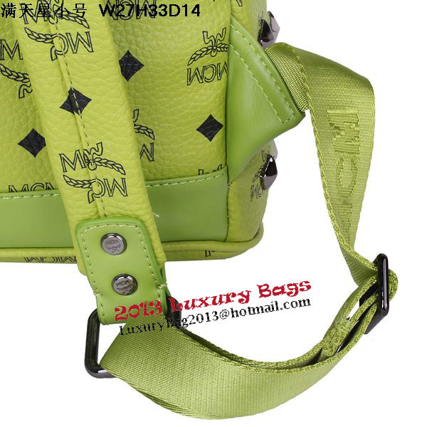 MCM Stark Studded Small Backpack MC2089S Green MCM Stark Studded Small Backpack MC2089S Green