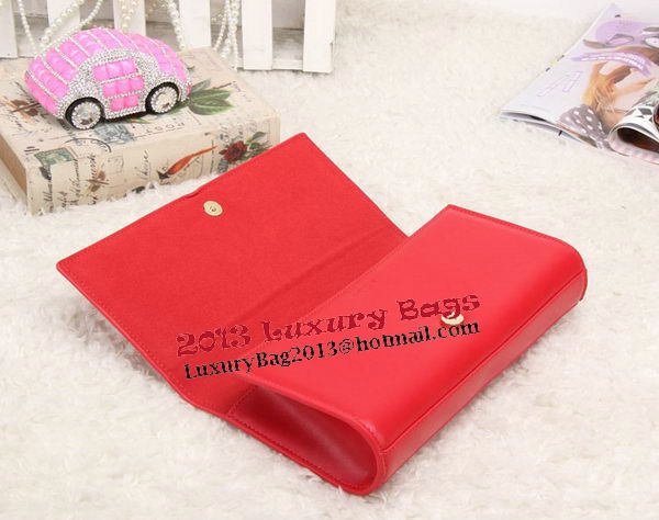 YSL Classic Monogramme Tassel Smooth Leather Clutch Bag Y8908 Red YSL Classic Monogramme Tassel Smooth Leather Clutch Bag Y8908 Red
