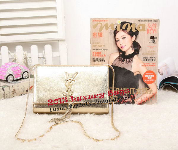 Yves Saint Laurent Monogramme Cross-body Shoulder Bag Gold Yves Saint Laurent Monogramme Cross-body Shoulder Bag Gold