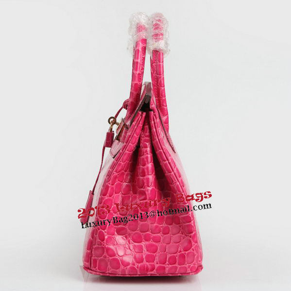 Hermes Birkin 30CM Tote Bags Peach Croco Leather Gold