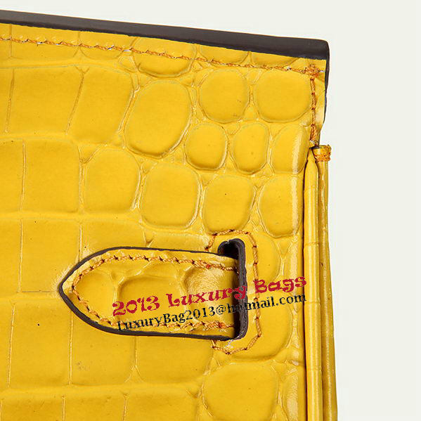Hermes Birkin 30CM Tote Bags Yellow Iridescent Croco Leather Gold Hermes Birkin 30CM Tote Bags Yellow Iridescent Croco Leather Gold