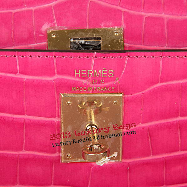 Hermes Kelly 32cm Shoulder Bags Peach Iridescent Croco Leather Gold Hermes Kelly 32cm Shoulder Bags Peach Iridescent Croco Leather Gold