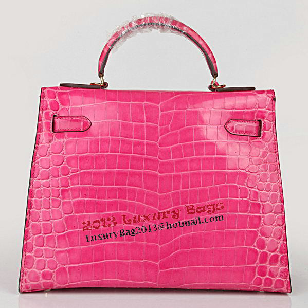 Hermes Kelly 32cm Shoulder Bags Peach Iridescent Croco Leather Gold Hermes Kelly 32cm Shoulder Bags Peach Iridescent Croco Leather Gold