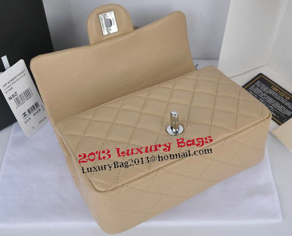 Chanel mini Classic Flap Bag Apricot Original Sheekskin CHA1116 Silver Chanel mini Classic Flap Bag Apricot Original Sheekskin CHA1116 Silver