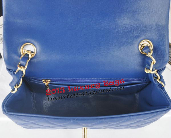 Chanel mini Classic Flap Bag Blue Original Sheekskin CHA1116 Gold Chanel mini Classic Flap Bag Blue Original Sheekskin CHA1116 Gold