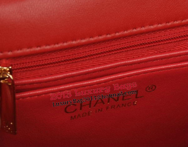 Chanel mini Classic Flap Bag Red Original Sheekskin CHA1115 Gold Chanel mini Classic Flap Bag Red Original Sheekskin CHA1115 Gold
