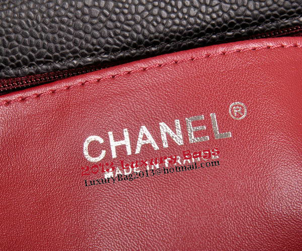 Chanel mini Classic Flap Bag Black Cannage Pattern 1117 Silver Chanel mini Classic Flap Bag Black Cannage Pattern 1117 Silver